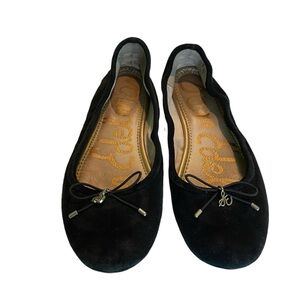 Sam Edelman Black Suede Ballet Flats